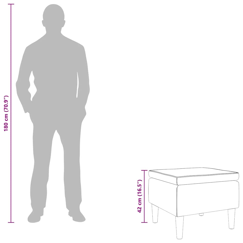 Stool with Wooden Legs Dark Grey Velvet