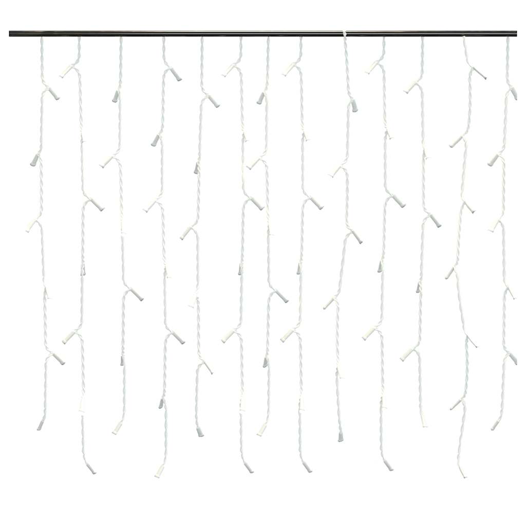 LED Curtain Icicle Lights 10m 400 LED Cold White 8 Function