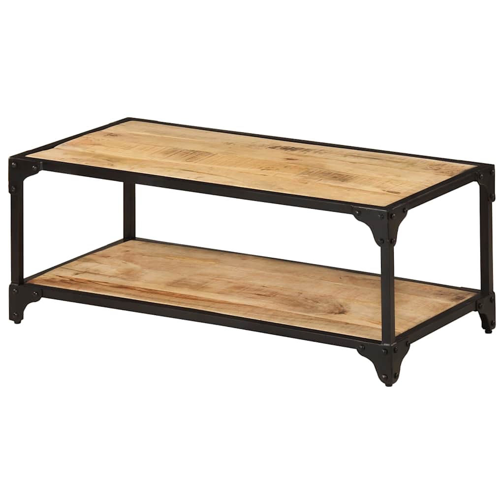 Coffee Table 90x45x35 cm Solid Rough Mango Wood