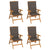 Reclining Garden Chairs with Cushions 4 pcs Solid Teak Wood