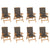 Reclining Garden Chairs with Cushions 8 pcs Solid Teak Wood