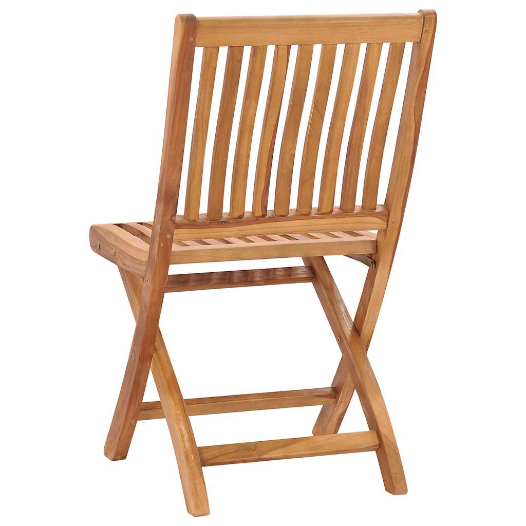 Folding Chairs 4 pcs Solid Teak Wood