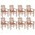 Stacking Dining Chairs 8 pcs Solid Teak Wood