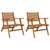 Garden Chairs 2 pcs Solid Wood Acacia