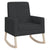 Rocking Chair Black Fabric