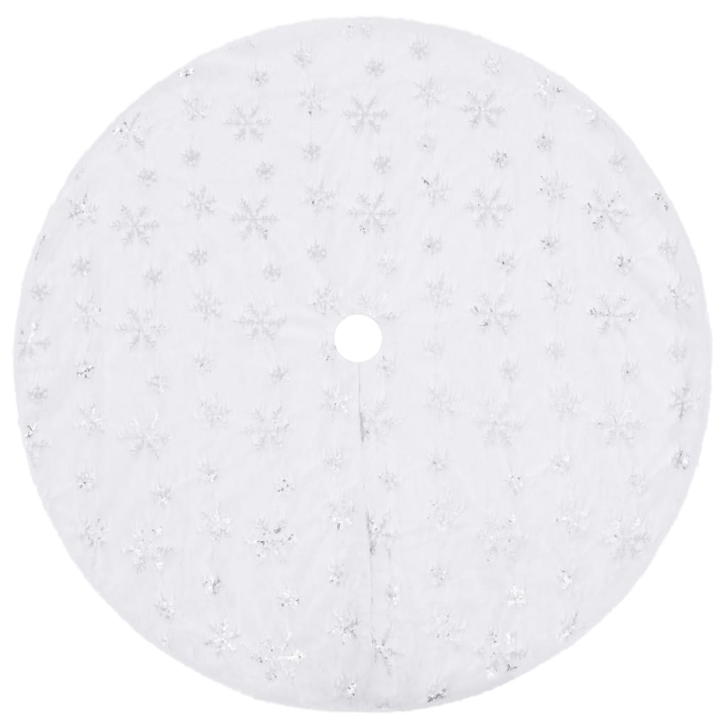 Luxury Christmas Tree Skirt White 90 cm Faux Fur