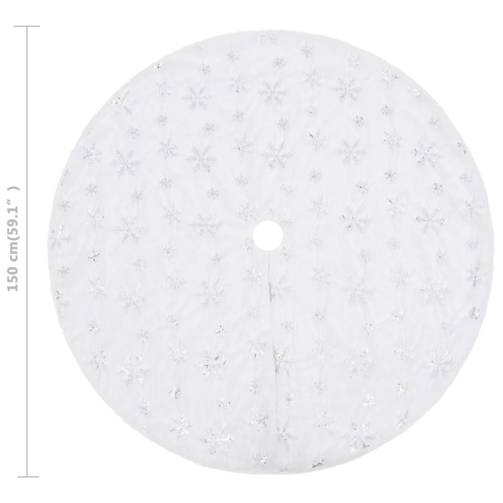 Luxury Christmas Tree Skirt White 150 cm Faux Fur