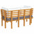 2-Seater Garden Sofa with Cushions Solid Acacia Wood