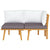 2 Piece Garden Lounge Set with Cushions Solid Acacia Wood