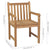 Garden Chairs 4 pcs with Cream Cushions Solid Teak Wood