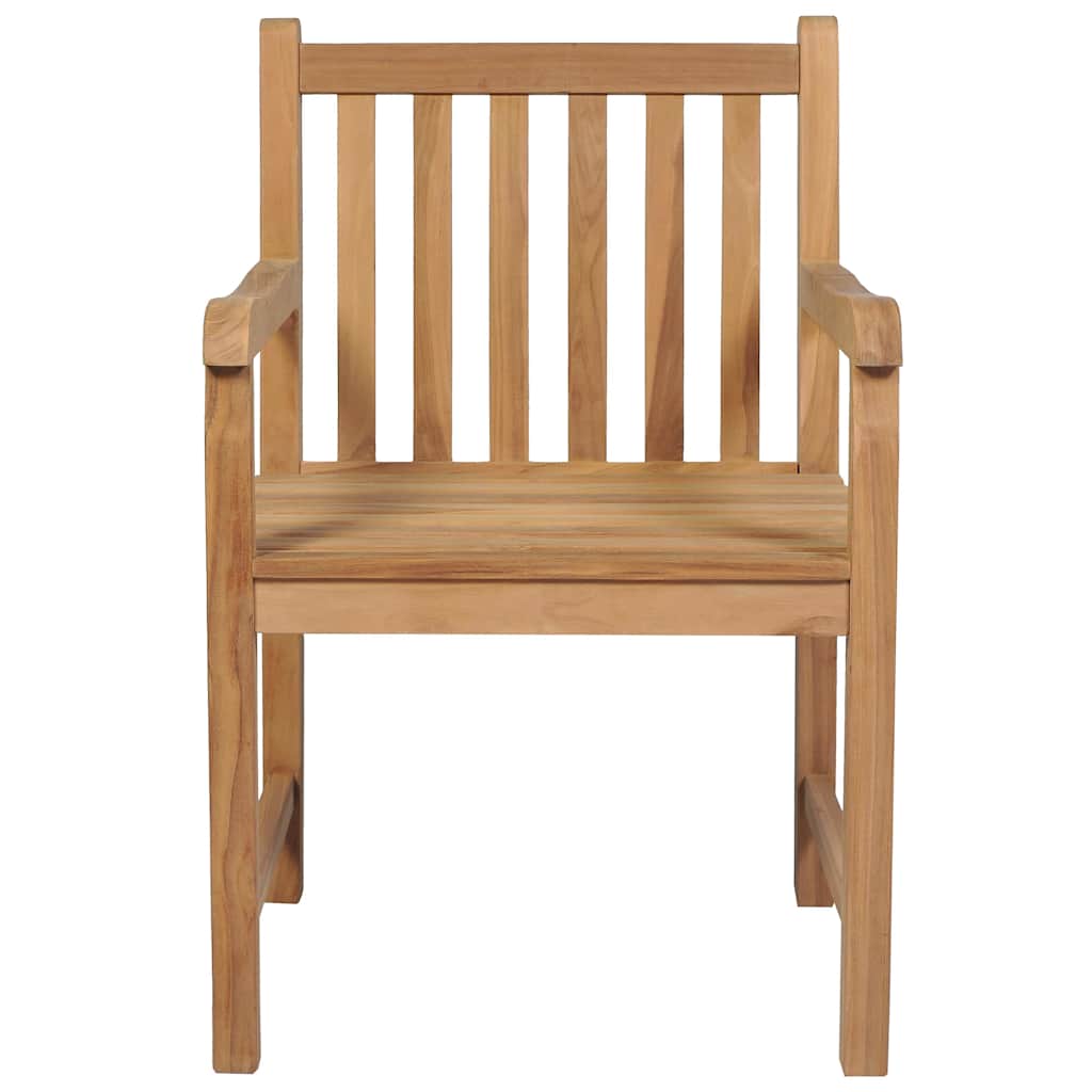 Garden Chairs 8 pcs with Anthracite Cushions Solid Teak Wood