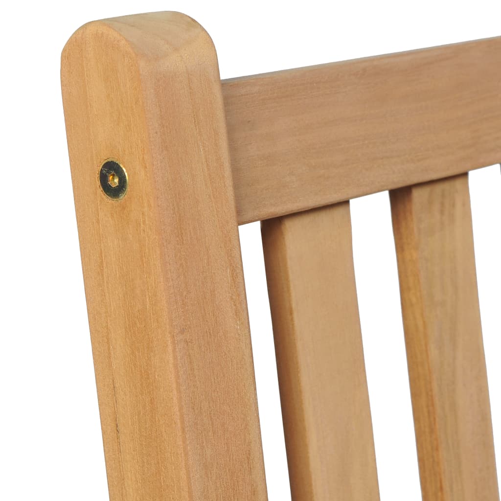 Garden Chairs 8 pcs with Cream Cushions Solid Teak Wood