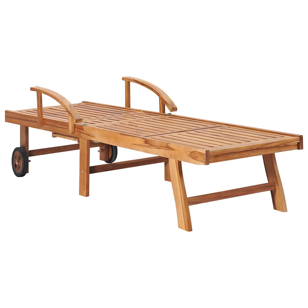 Sun Loungers 2 pcs Solid Teak Wood