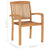 Stacking Garden Chairs 6 pcs Solid Teak Wood