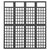 4-Panel Room Divider/Trellis Solid Fir Wood Black 161x180 cm