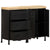 Sideboard with 3 Drawers and 2 Doors Rough Mango Wood