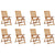 Folding Garden Chairs with Cushions 8 pcs Solid Wood Acacia