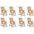 Folding Garden Chairs with Cushions 8 pcs Solid Wood Acacia