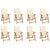 Folding Garden Chairs with Cushions 8 pcs Solid Wood Acacia