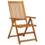 Folding Garden Chairs with Cushions 8 pcs Solid Wood Acacia