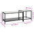 Tea Tables 2 pcs Tempered Glass Black