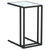 Computer Side Table White Marble 50x35x65 cm Tempered Glass