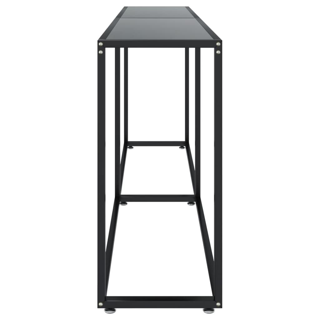 Console Table Black 200x35x75.5cm Tempered Glass