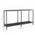 Console Table Black 140x35x75.5 cm Tempered Glass