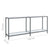 Console Table White 180x35x75.5 cm Tempered Glass