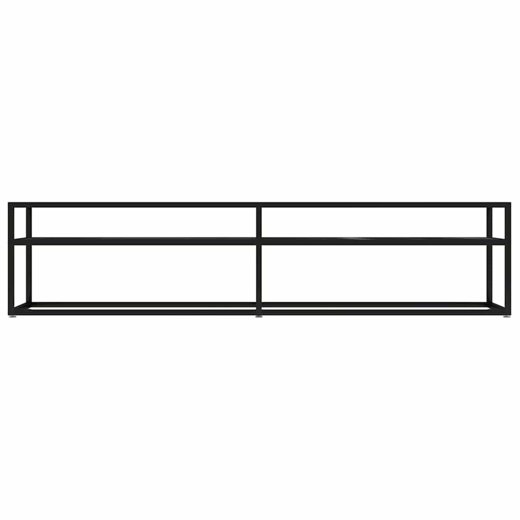 TV Cabinet Black Marble 180x40x40.5 cm Tempered Glass