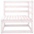 3 Piece Garden Lounge Set White Solid Pinewood