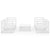 5 Piece Garden Lounge Set White Solid Pinewood