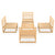 5 Piece Garden Lounge Set Solid Pinewood