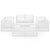 9 Piece Garden Lounge Set White Solid Pinewood