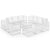 13 Piece Garden Lounge Set White Solid Pinewood