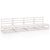 Garden 4-Seater Sofa White Solid Pinewood