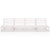 Garden 4-Seater Sofa White Solid Pinewood