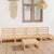 5 Piece Garden Lounge Set Solid Pinewood