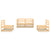 4 Piece Garden Lounge Set Solid Pinewood