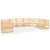 7 Piece Garden Lounge Set Solid Pinewood