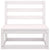 3 Piece Garden Lounge Set White Solid Wood Pine