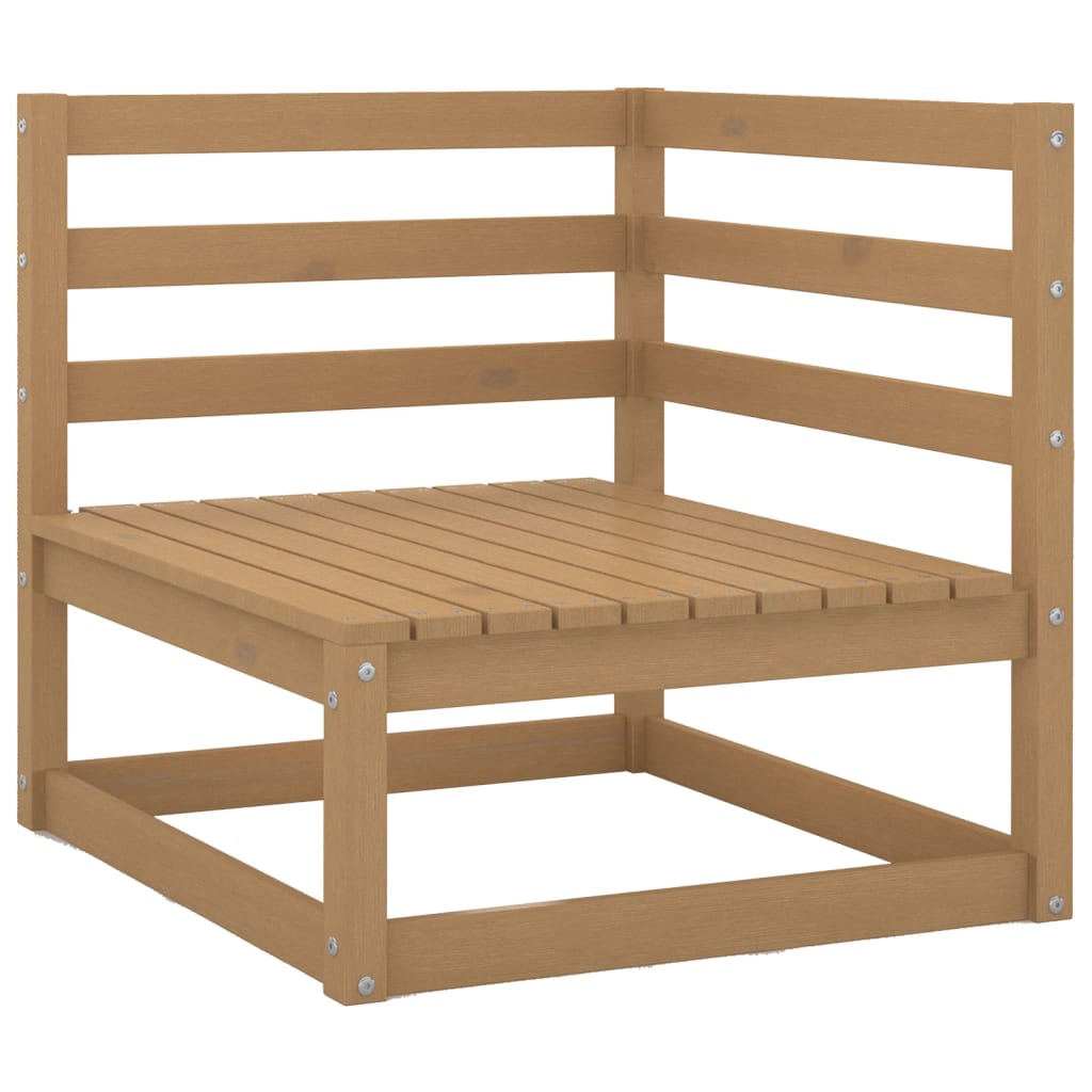 3 Piece Garden Lounge Set Honey Brown Solid Wood Pine