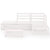 5 Piece Garden Lounge Set White Solid Pinewood