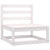 5 Piece Garden Lounge Set White Solid Pinewood