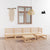 6 Piece Garden Lounge Set Solid Pinewood