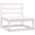 5 Piece Garden Lounge Set White Solid Pinewood