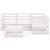 5 Piece Garden Lounge Set White Solid Pinewood