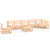 8 Piece Garden Lounge Set Solid Pinewood