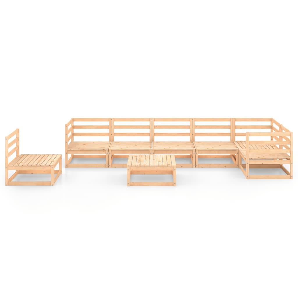 8 Piece Garden Lounge Set Solid Pinewood