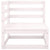 7 Piece Garden Lounge Set White Solid Pinewood